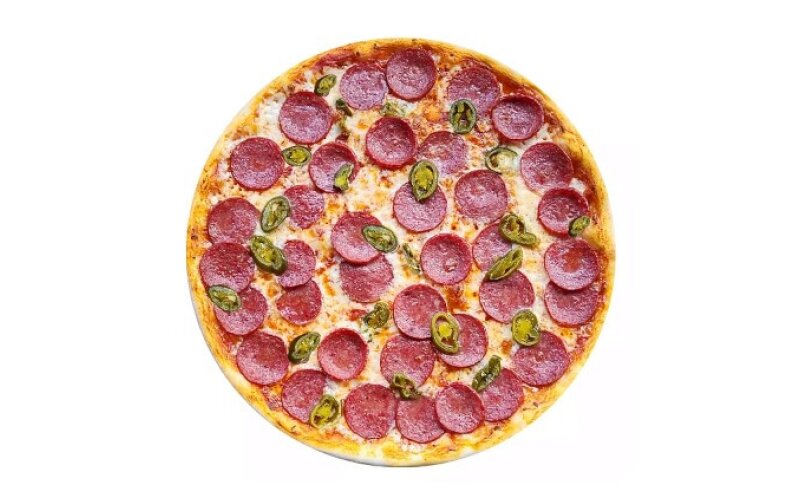 Пицца «Двойная пепперони» с халапеньо