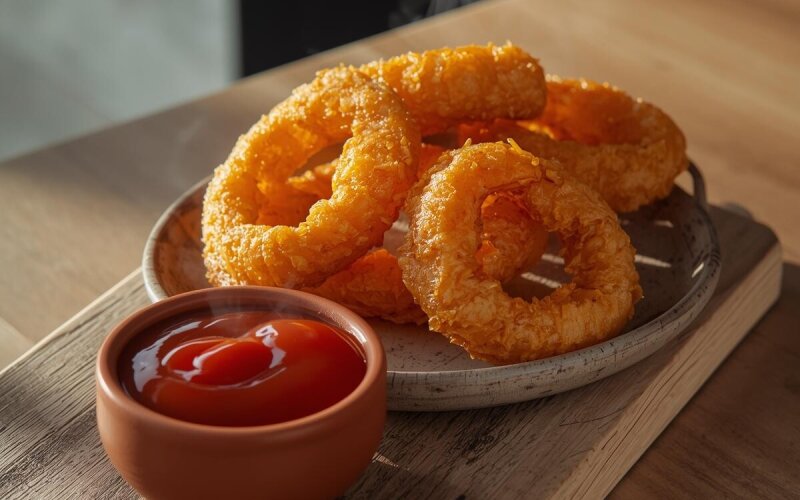 Луковые кольца с соусом