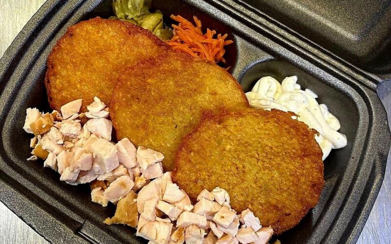 Драники с курицей