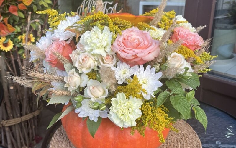 №65 Авторская композиция в натуральной тыкве