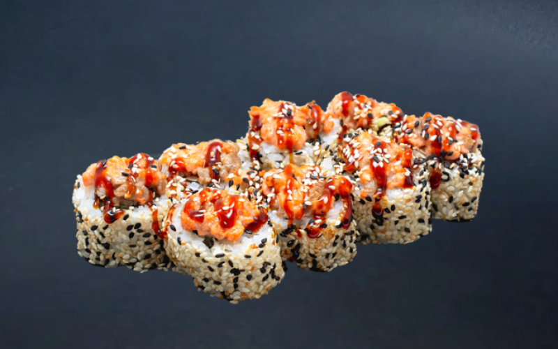 Запечённый ролл «Сяке огненный»