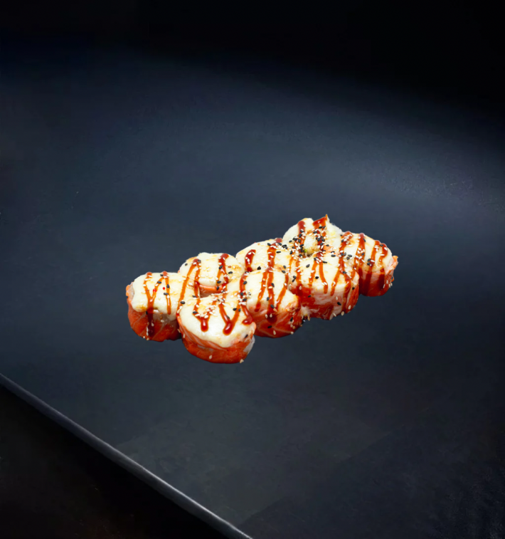 Запечённый ролл «Филадельфия с сырным соусом»