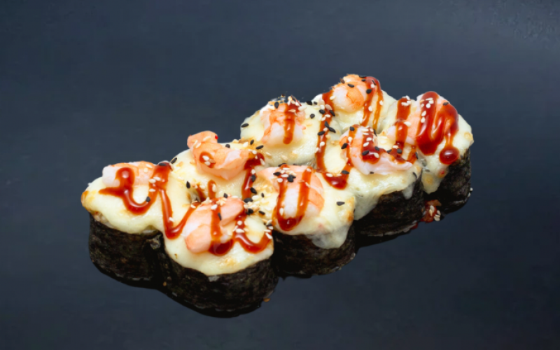 Запечённый ролл «Эби вулкан»