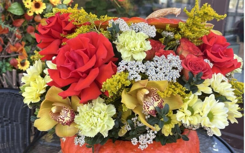 №66 Авторская композиция в натуральной тыкве