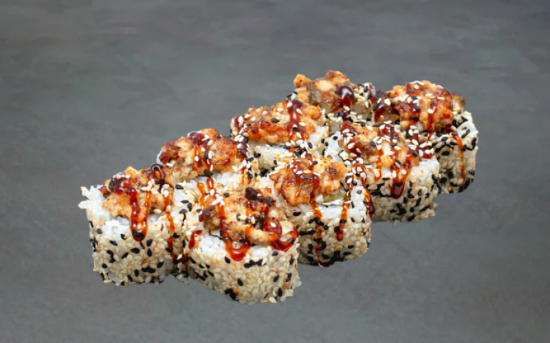 Запечённый ролл «Унаги огненный дракон»