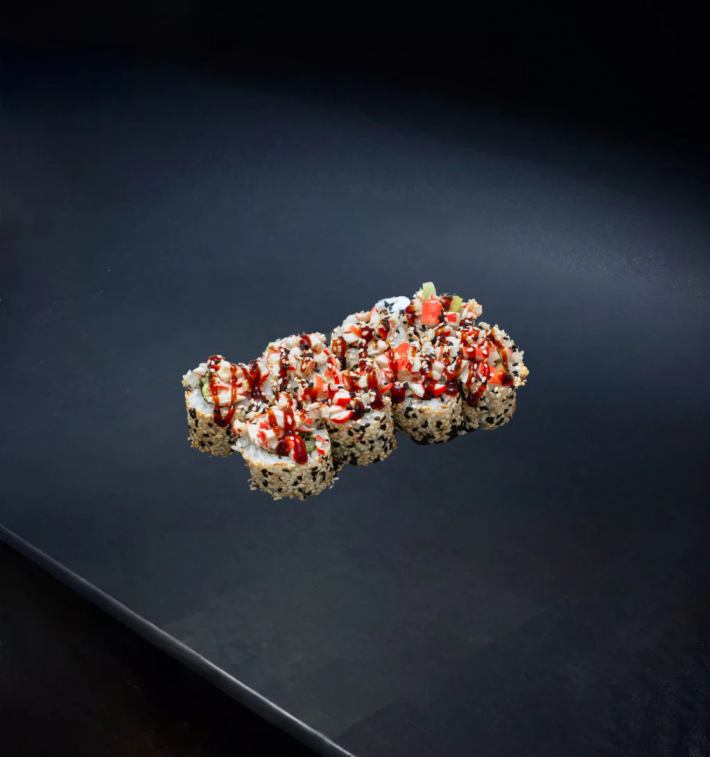 Запечённый ролл «Кани вулкан»