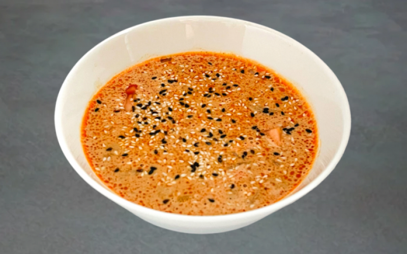 Том ям с креветкой и рисом