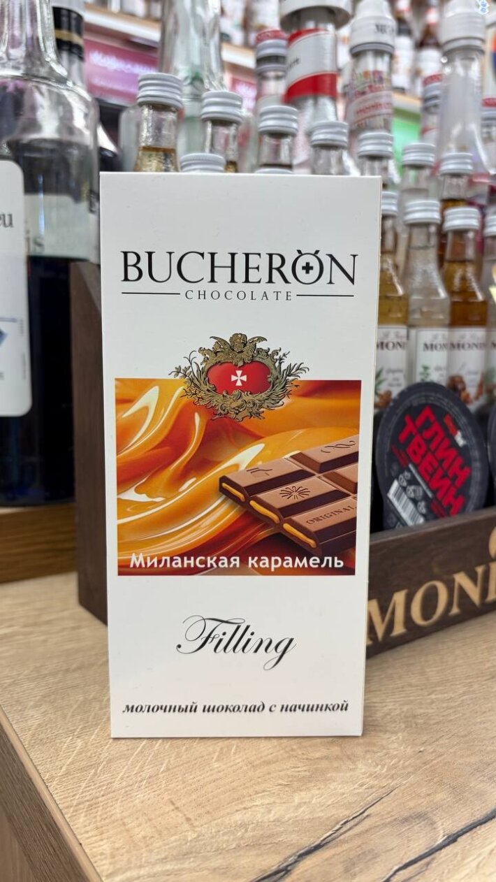Шоколад «Bucheron молочный с начинкой Миланская карамель»