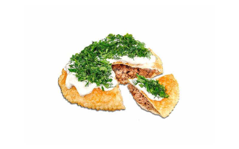 Чебурек-пирог с говядиной и свининой