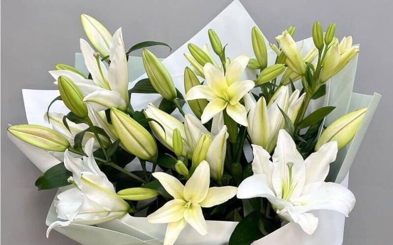 Моно букет из лилий