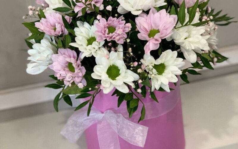 Коробка с ромашкой