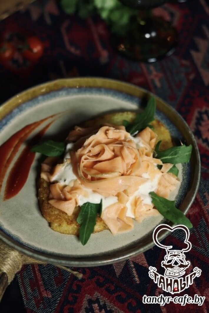 Драники с лососем