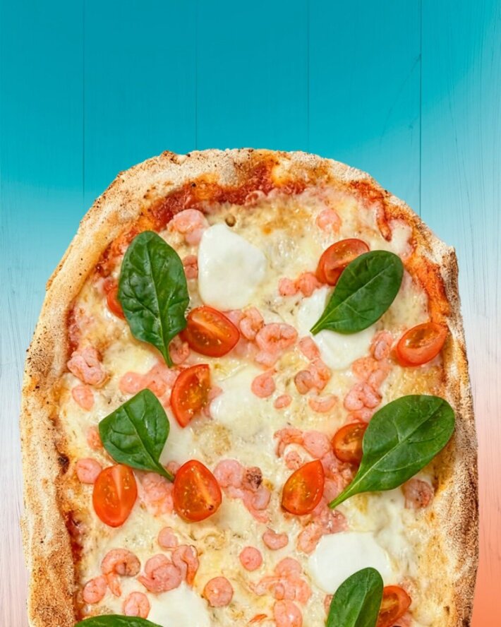 Римская пицца чесночная креветка