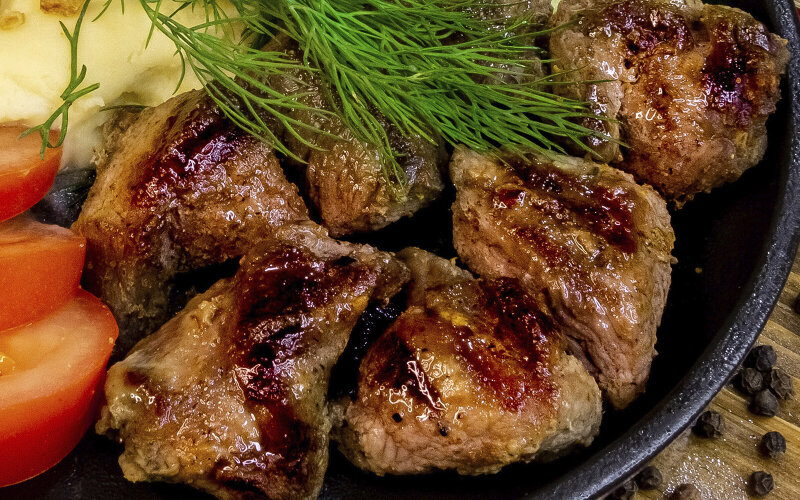 Свиная шея на гриле