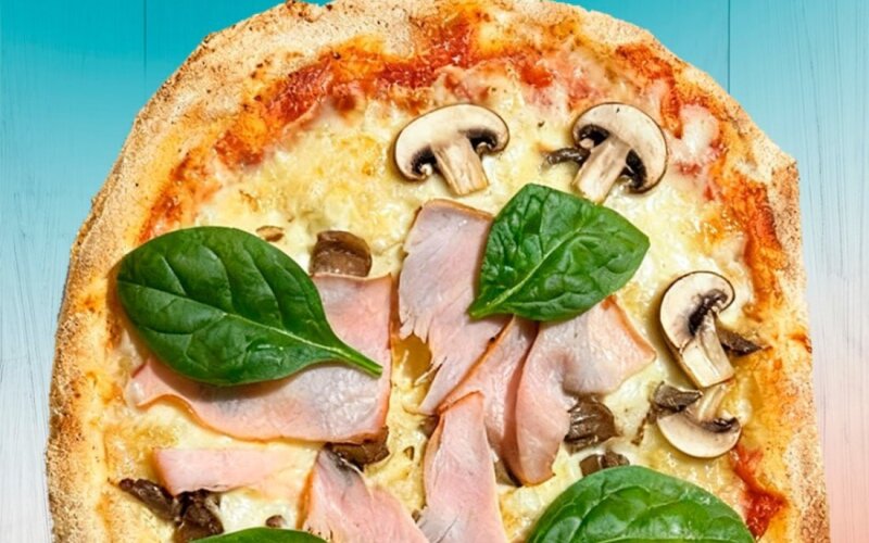 Римская пицца ветчина и грибы