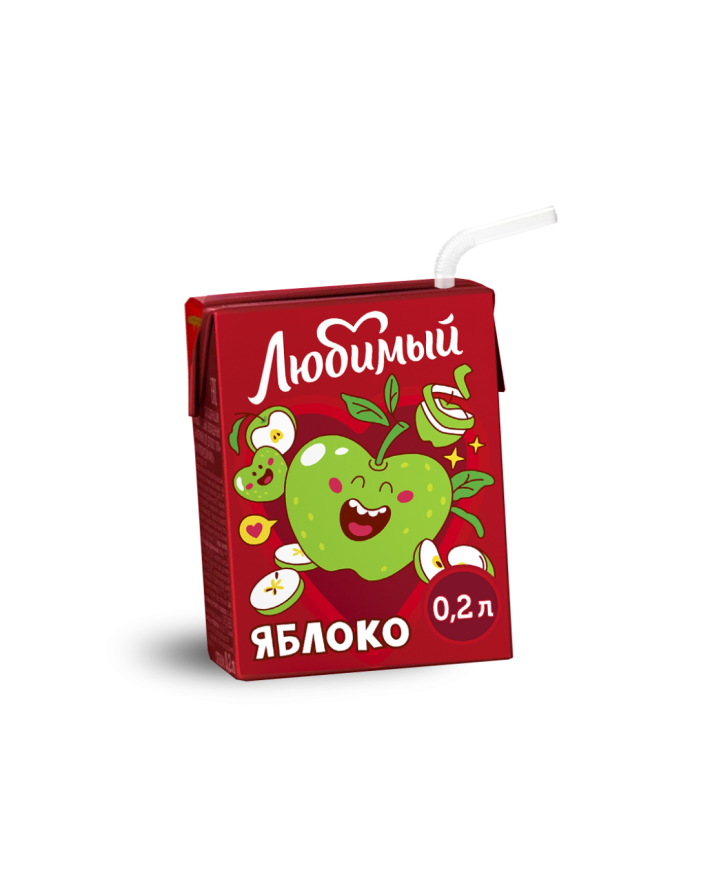 Сок любимый яблоко 200 мл