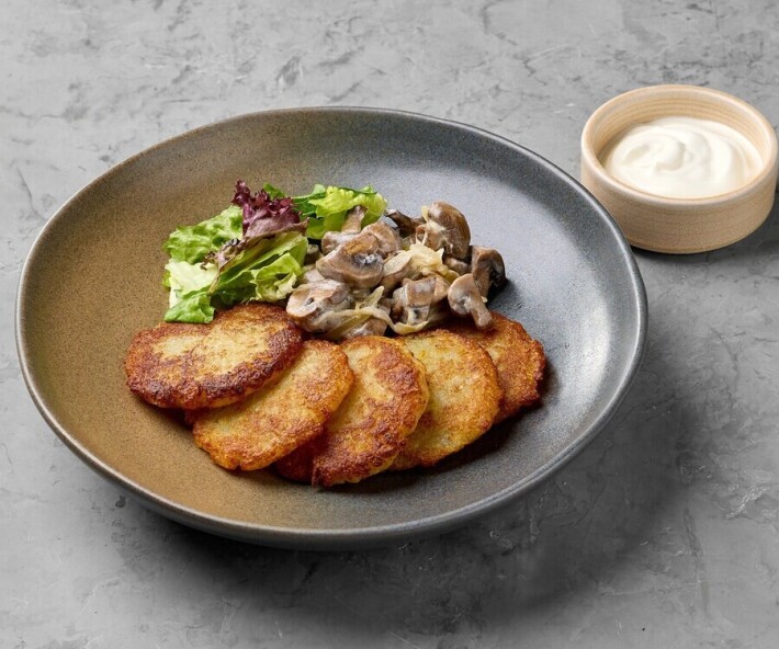 Драники с грибами