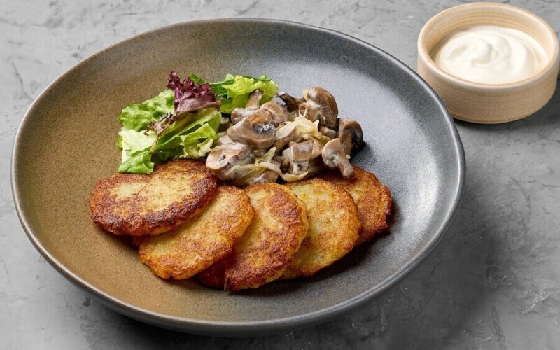 Драники с грибами