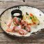 Сало Домашнее солёное с квашеной капустой и соусом Хрен