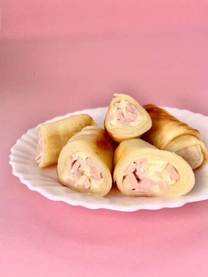 Блинчики с ветчиной и сыром