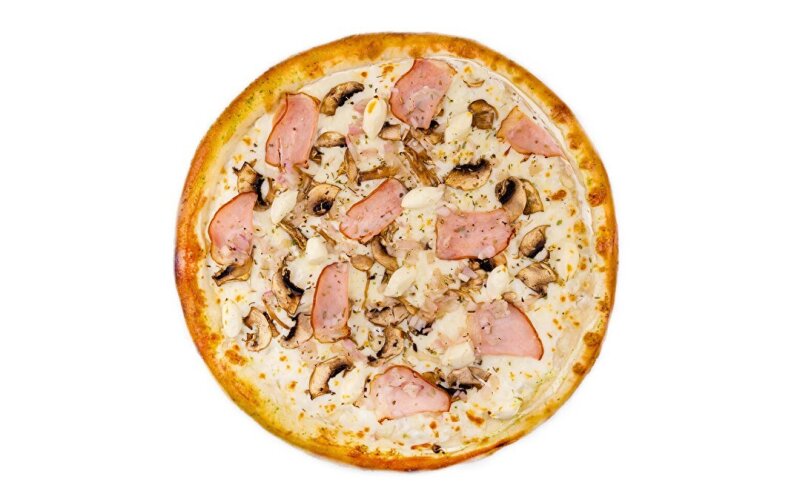Пицца «Ветчина и грибы сливочная»