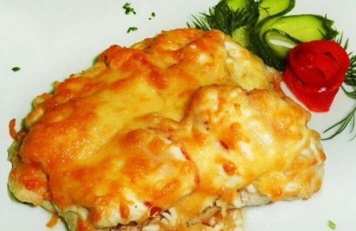 Отбивная из курицы под сыром