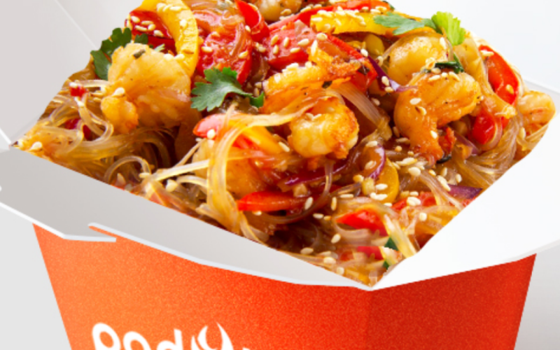 Фунчоза с креветками