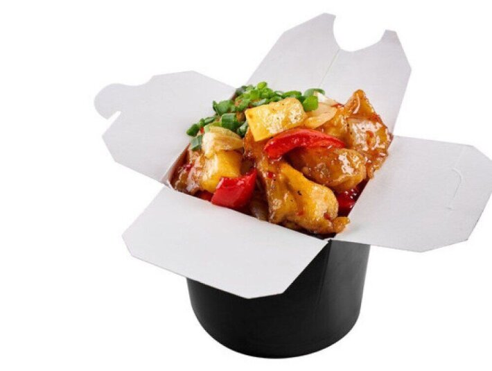 Рис с лососем и овощами «Терияки»