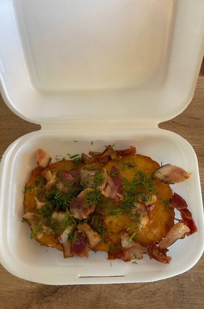 Драники с беконом