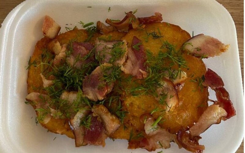 Драники с беконом