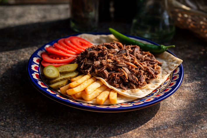 Донер в тарелке