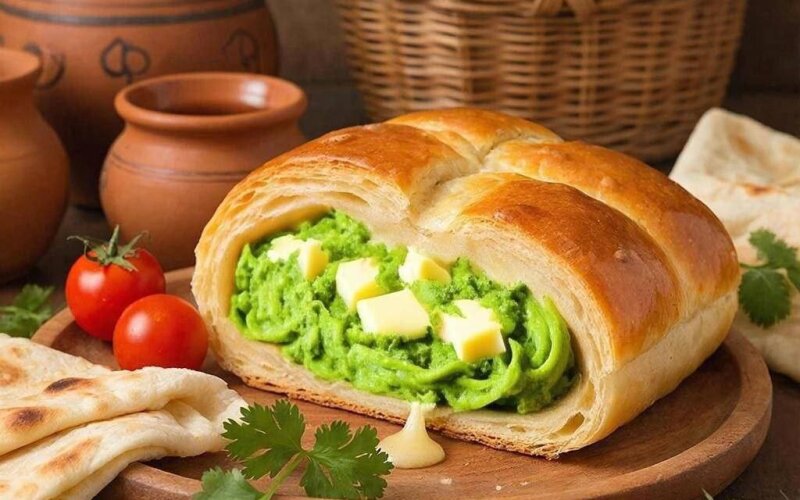 Слойка со шпинатом и сыром