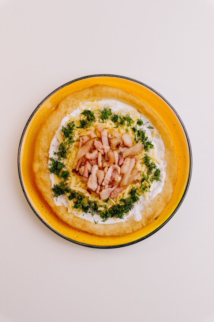 Лангош с укропом