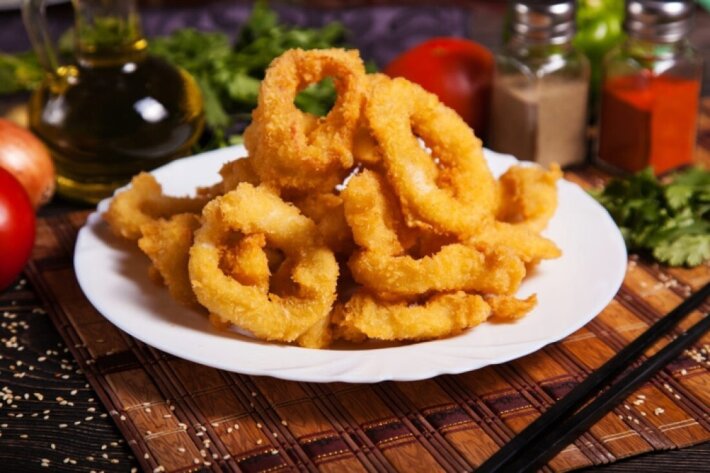 Кольца кальмара в хрустящей панировке