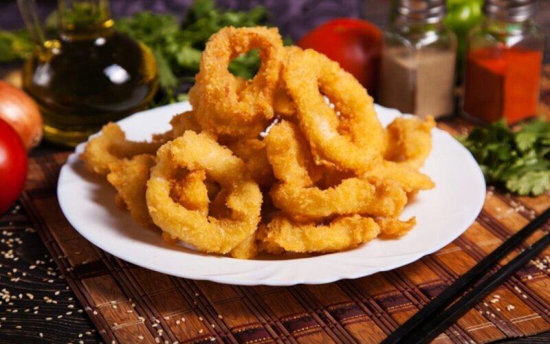 Кольца кальмара в хрустящей панировке