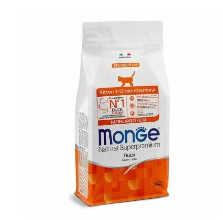 Monge Kitten Monoprotein Монопротеиновый корм для котят с уткой 400гр