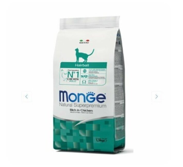 Monge Cat Hairball для кошек для выведения комков шерсти из желудка, 400гр