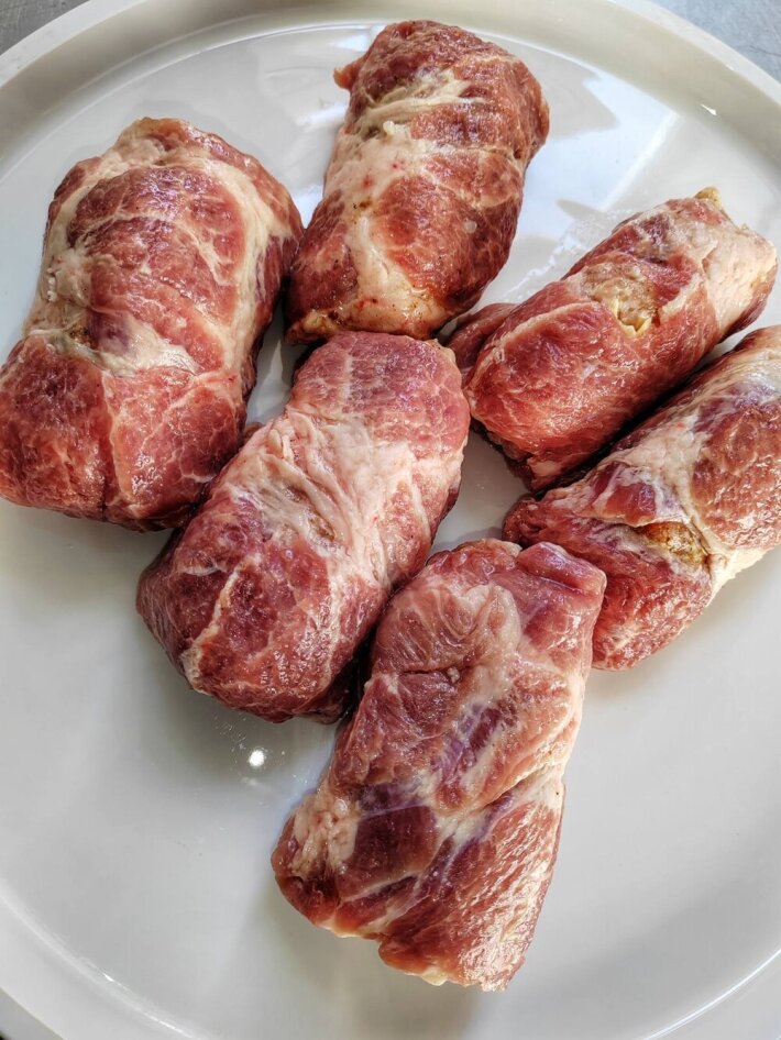 Рулетики из шейной части