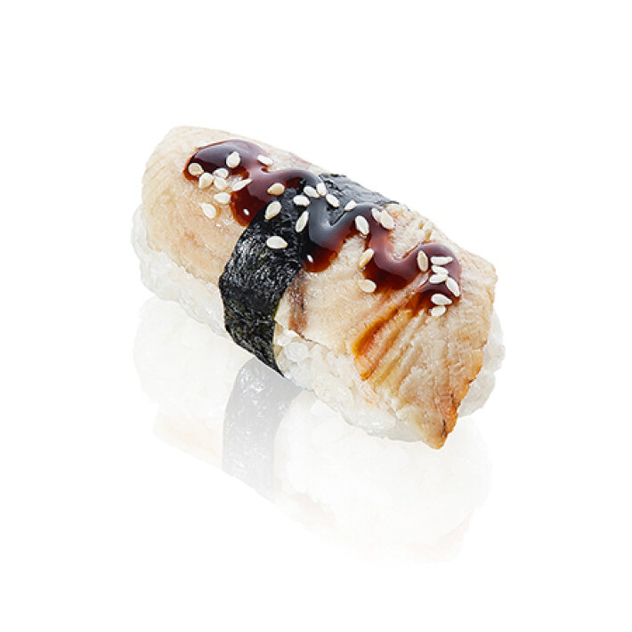 Нигири с угрем и соусом унаги