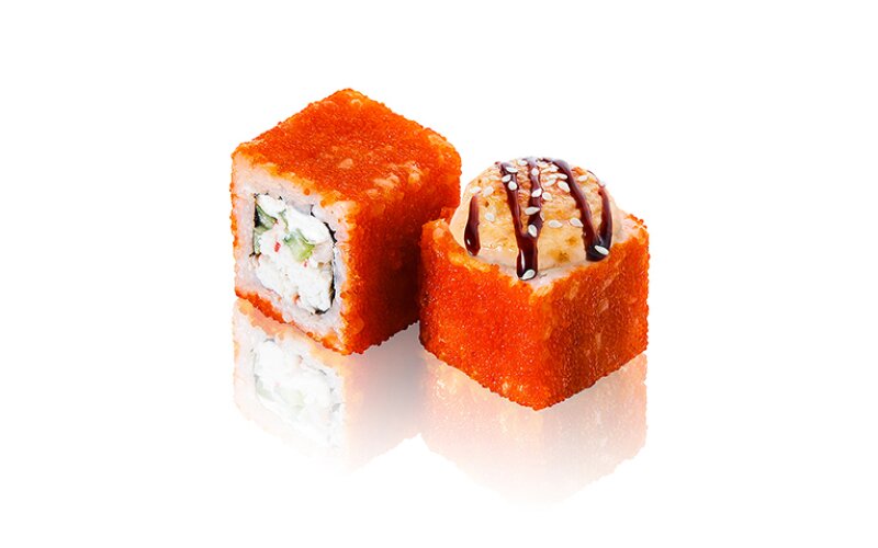 Ролл Калифорния запечённая