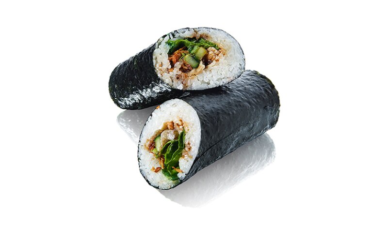 Суширрито с угрём и крабом