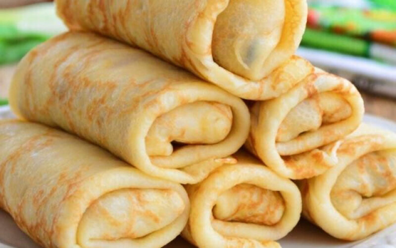 Блины с сосиской