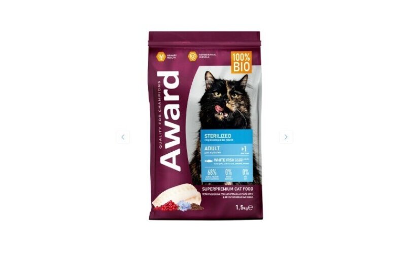 Award для взр. стерилизованных кошек "Белая рыба" 400гр