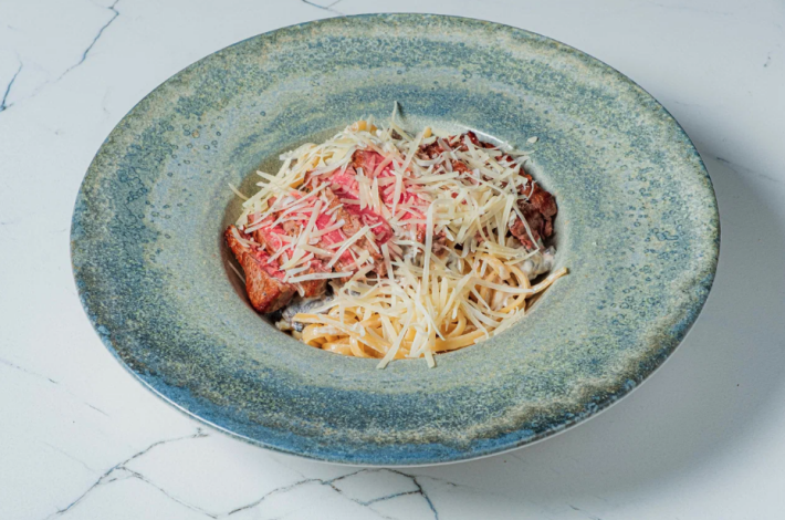 Стейк-паста с говядиной