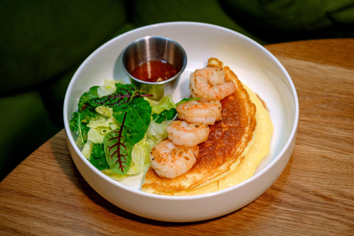 Омлет с креветкой