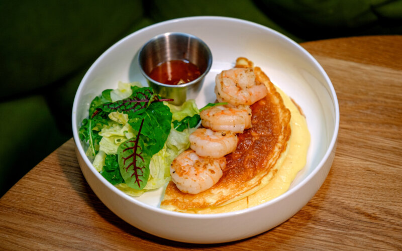 Омлет с креветкой