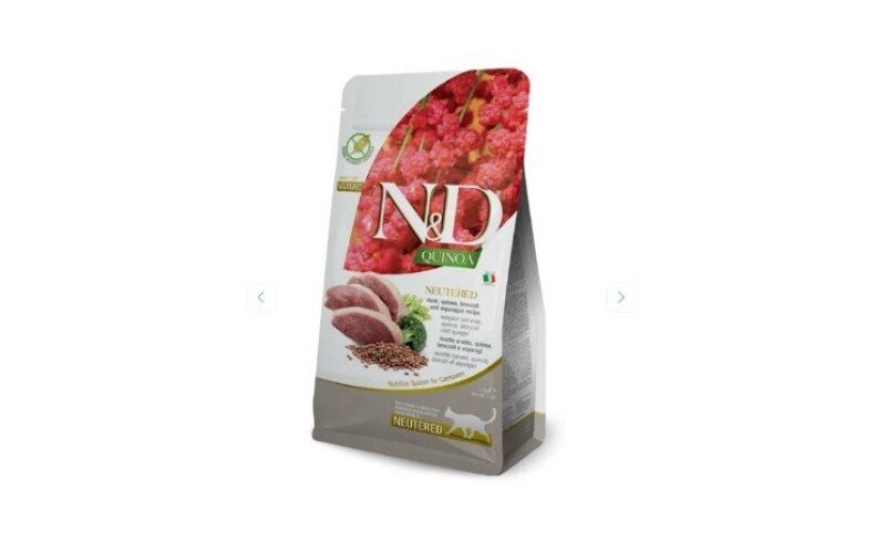 Farmina N&D Беззерновой корм для стерилиз. кошек "Утка и брокколи" 1,5кг