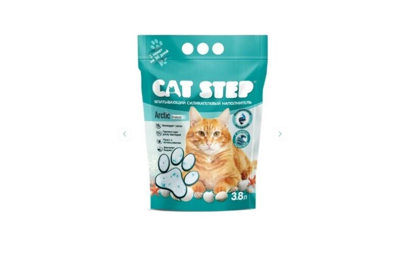 Cat Step Arctic Breeze "Морской бриз" силикагелевый наполнитель 3,8л