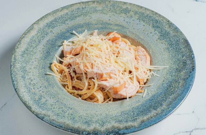 Стейк-паста с курицей