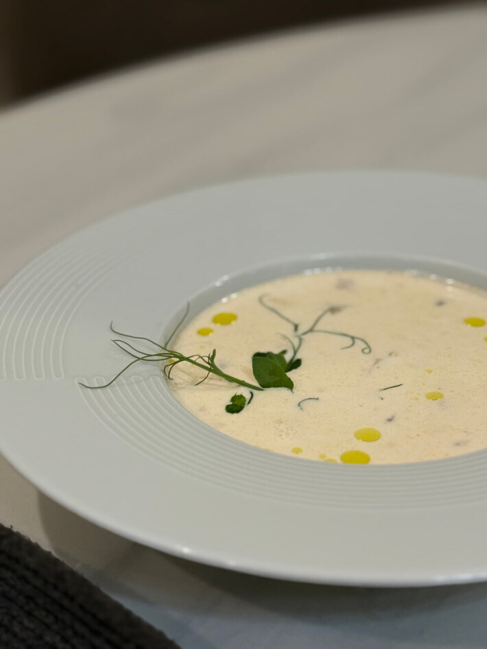 Суп сливочный с морепродуктами